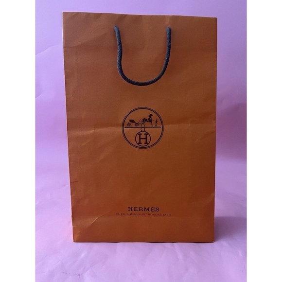 Hermes Paper Reusable Shopping Bag Gift Orange 17" x 11 " x 4" - Picture 4 of 7